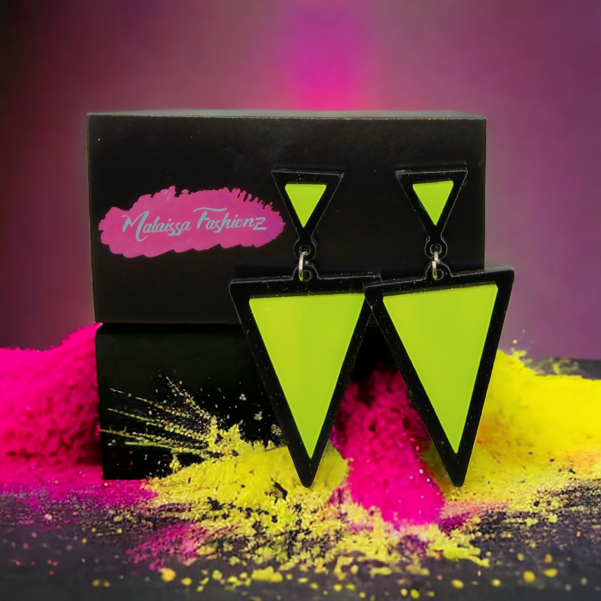 Dewberry Earrings Lime Green